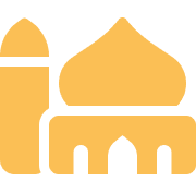 Icon of a mosque representing spiritual significance